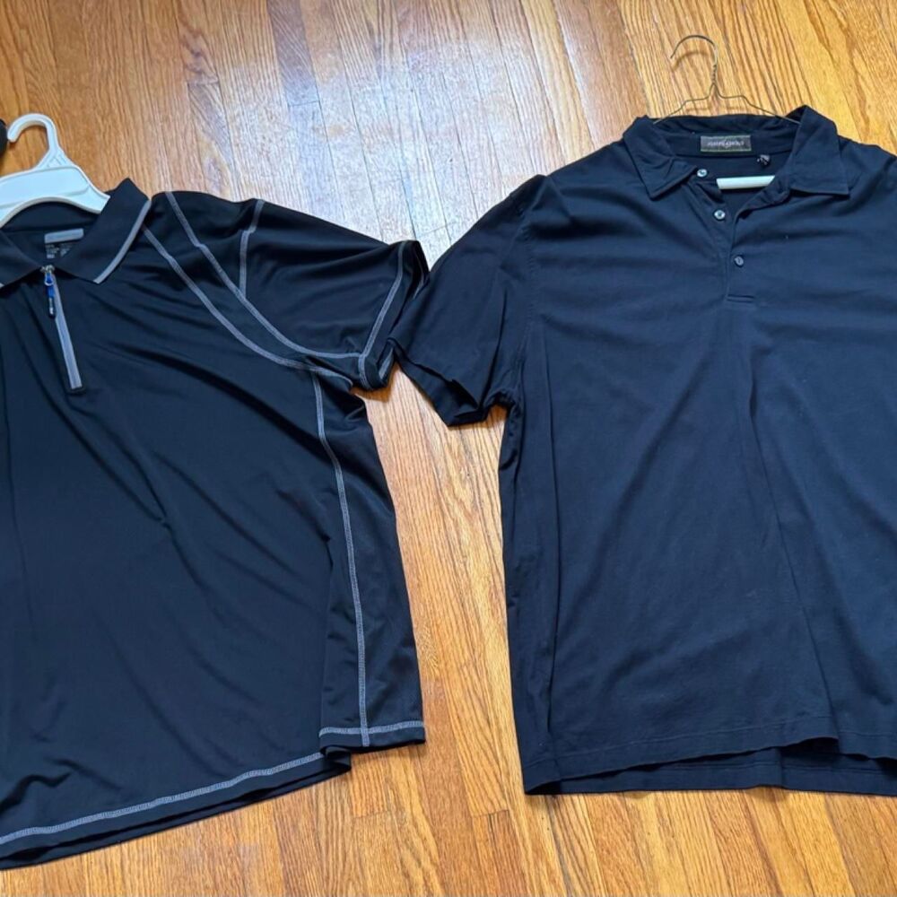 Joseph-abboud Men's Black and Grey Polo-shirts